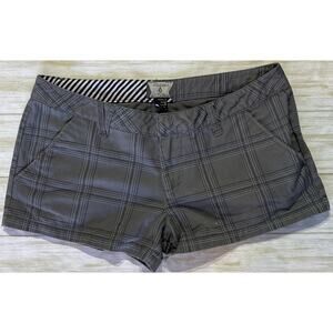 Volcom Women’s Gray Plaid Short Shorts Size 5
